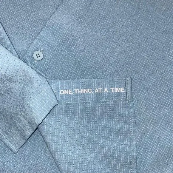 Lululemon Polo Shirt Men’s Small ? Short Sleeve Button Up Blue Collared Stretch - Picture 5 of 7